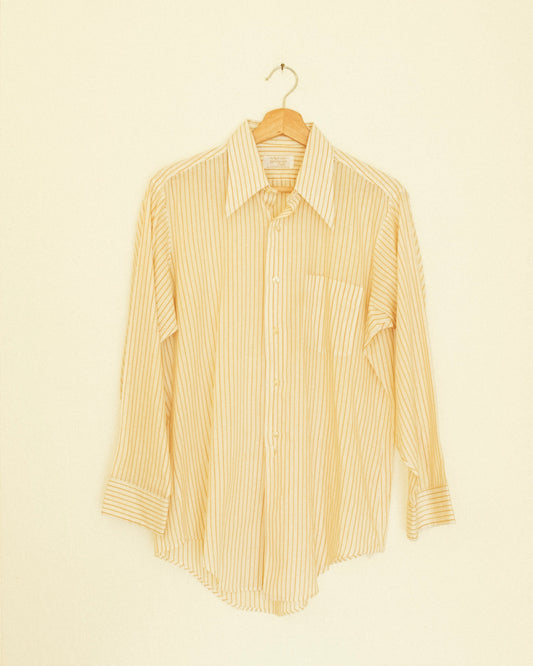 Boyfriend Button Up - Gold Stripe