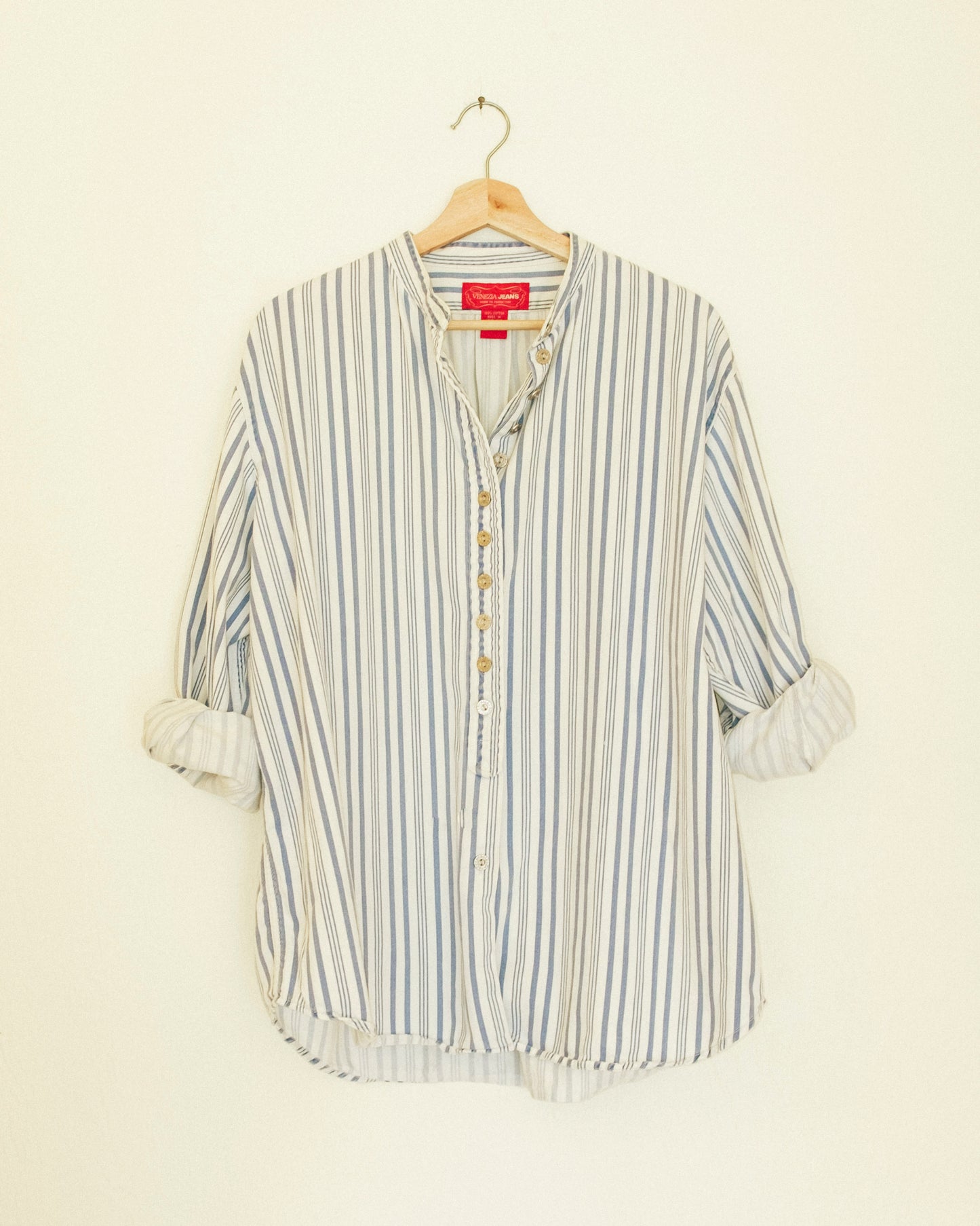 Striped Denim Button Up