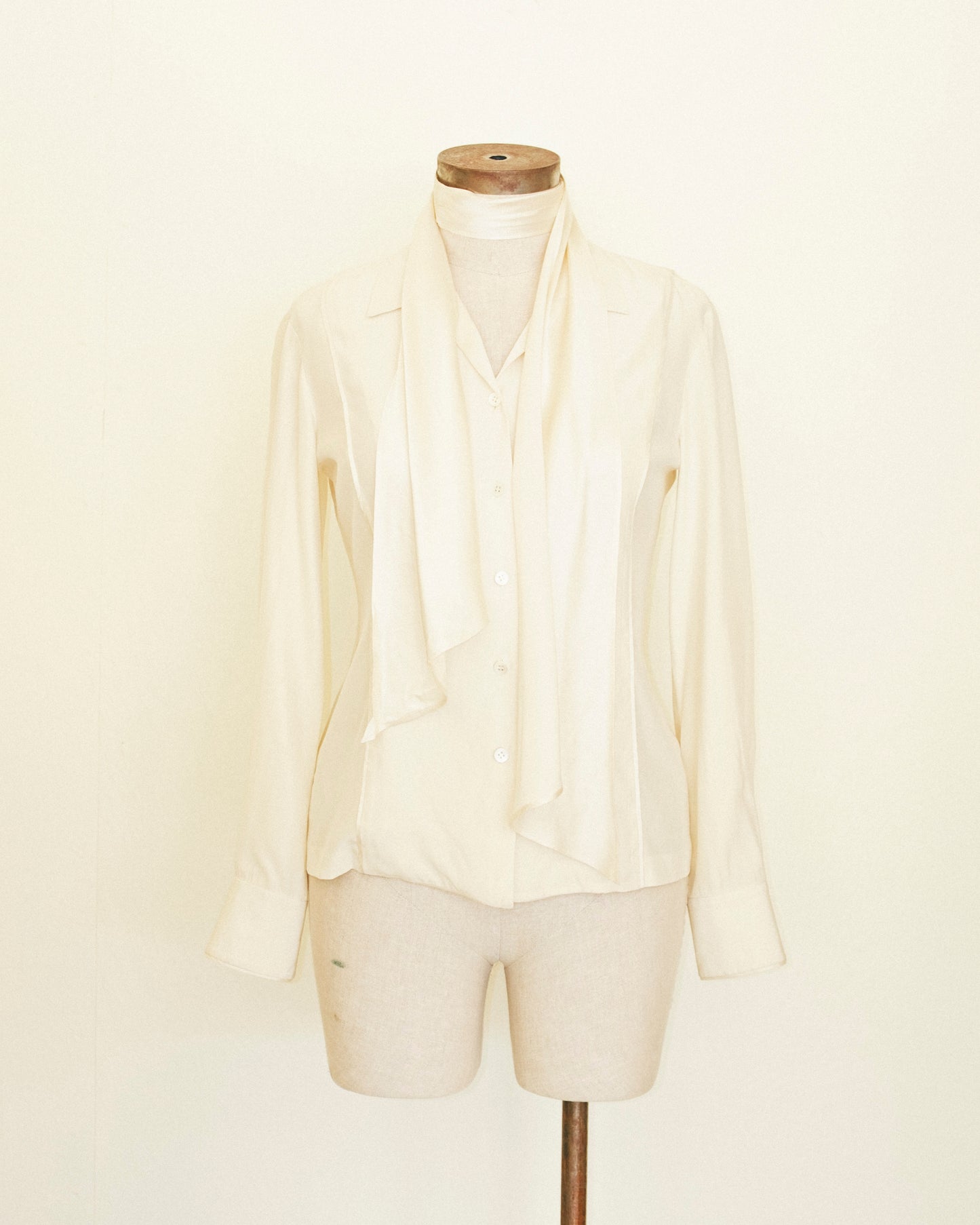 Creme Silk Blouse