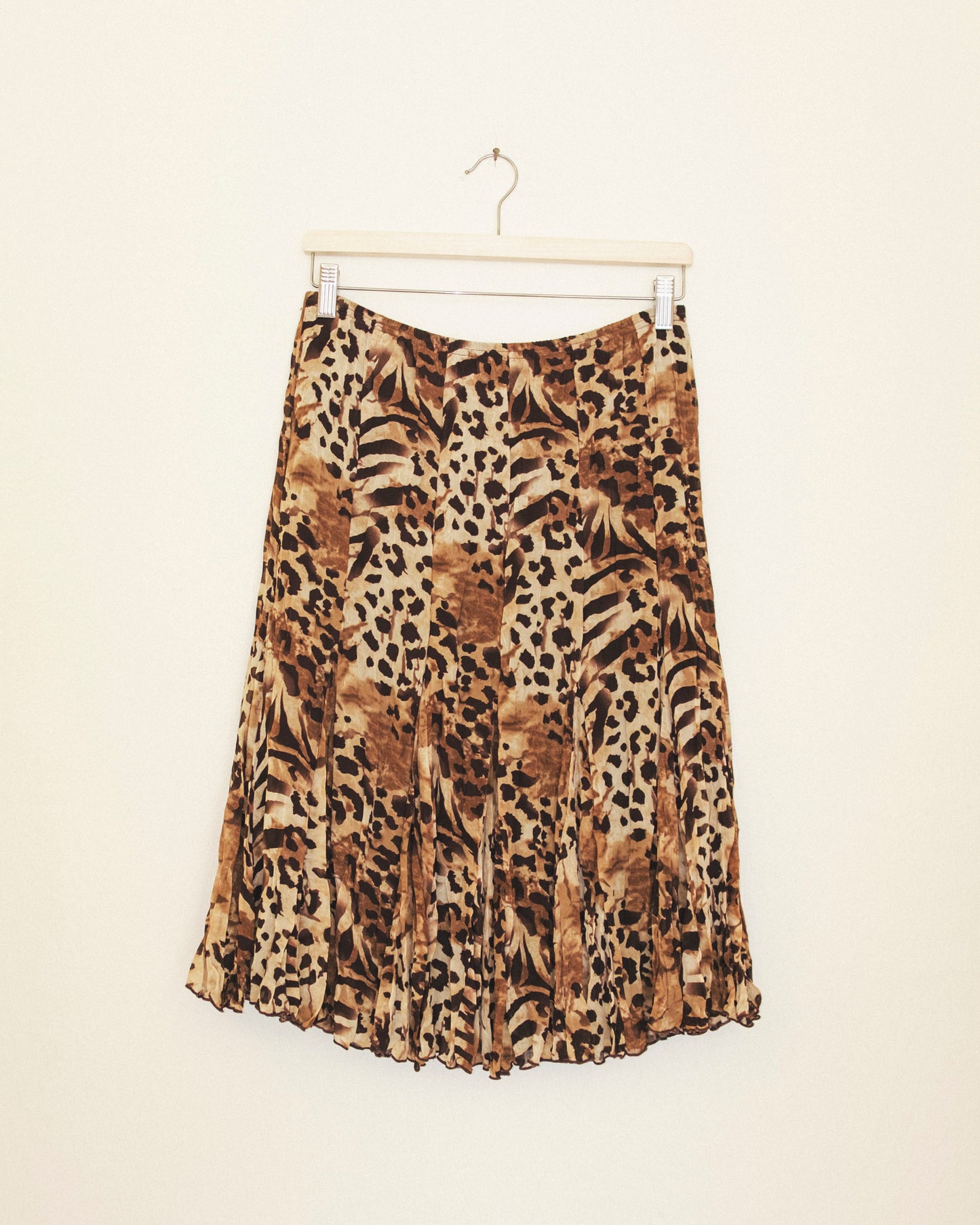Leopard Crinkle Skirt