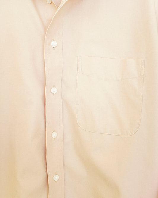 Boyfriend Button Up - Almond Cotton Poplin