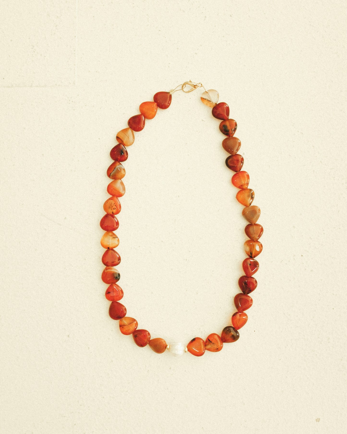 Carnelian Heart Necklace