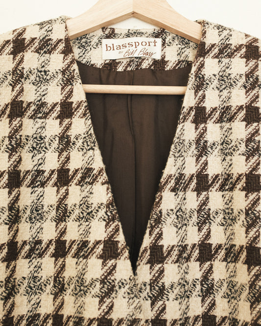 Mocha Houndstooth Jacket