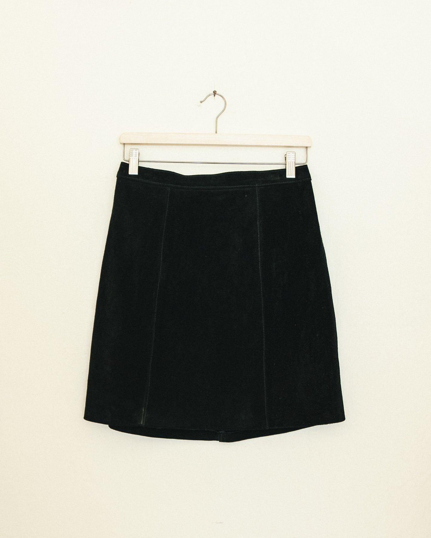 Black Suede Mini Skirt