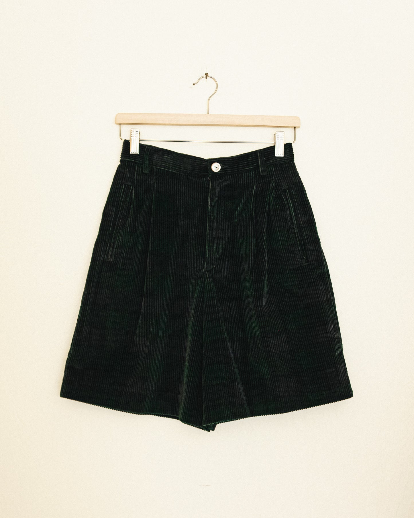 Plaid Corduroy Shorts