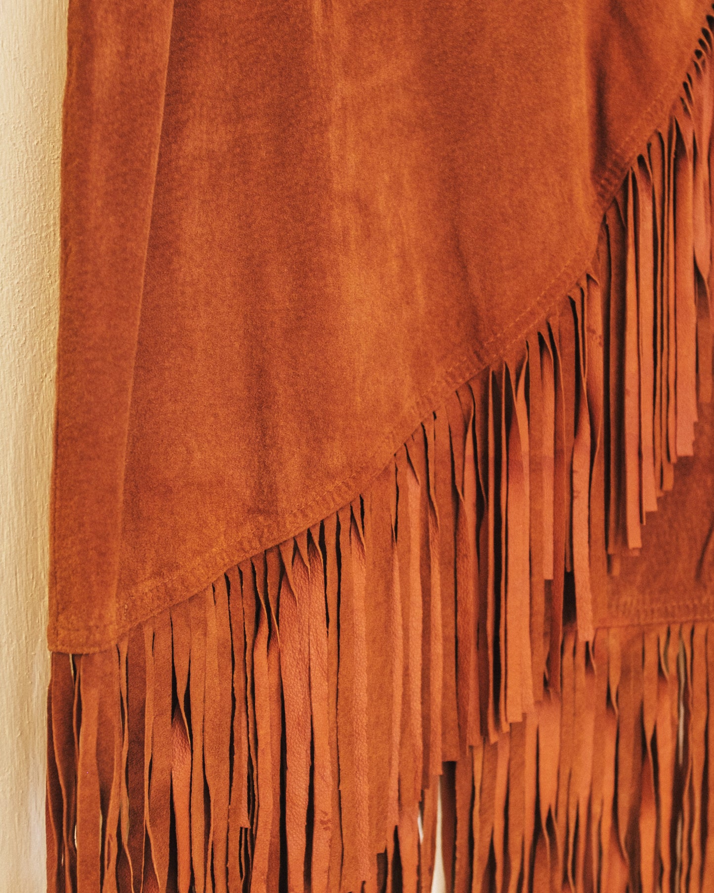 Suede Fringe Skirt