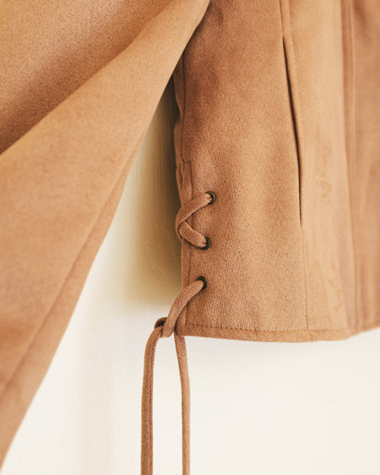 Microsuede Tie Jacket