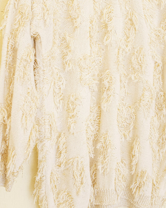 Gold Fringe Sweater