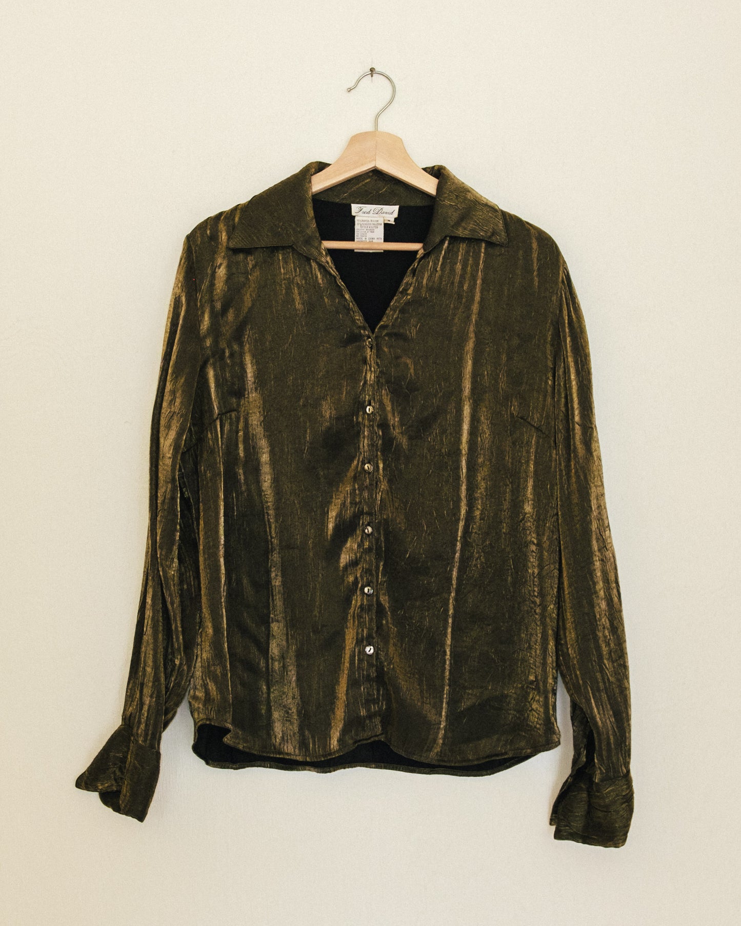 Metallic Olive Shirt