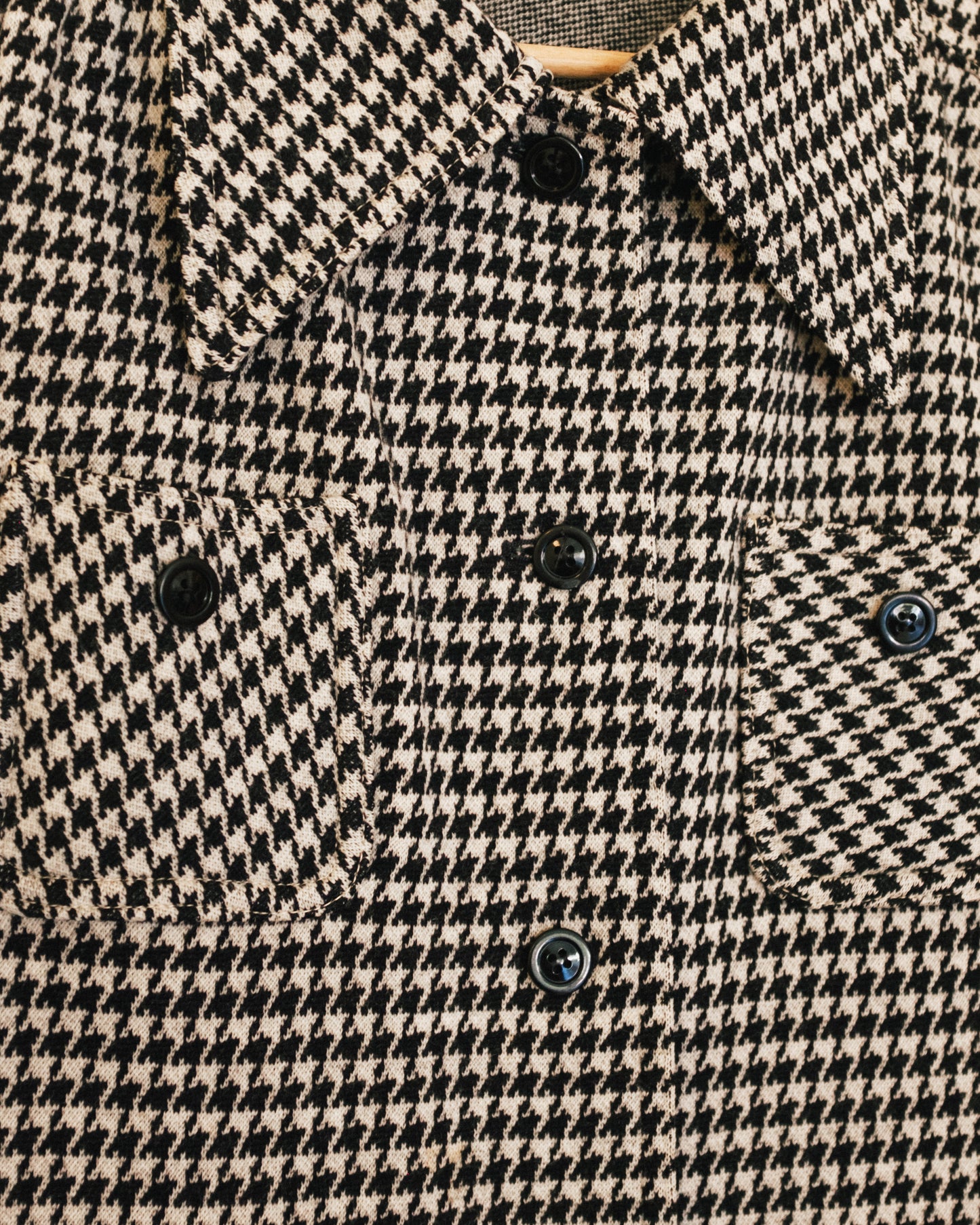 70's Houndstooth Shirt Jacket