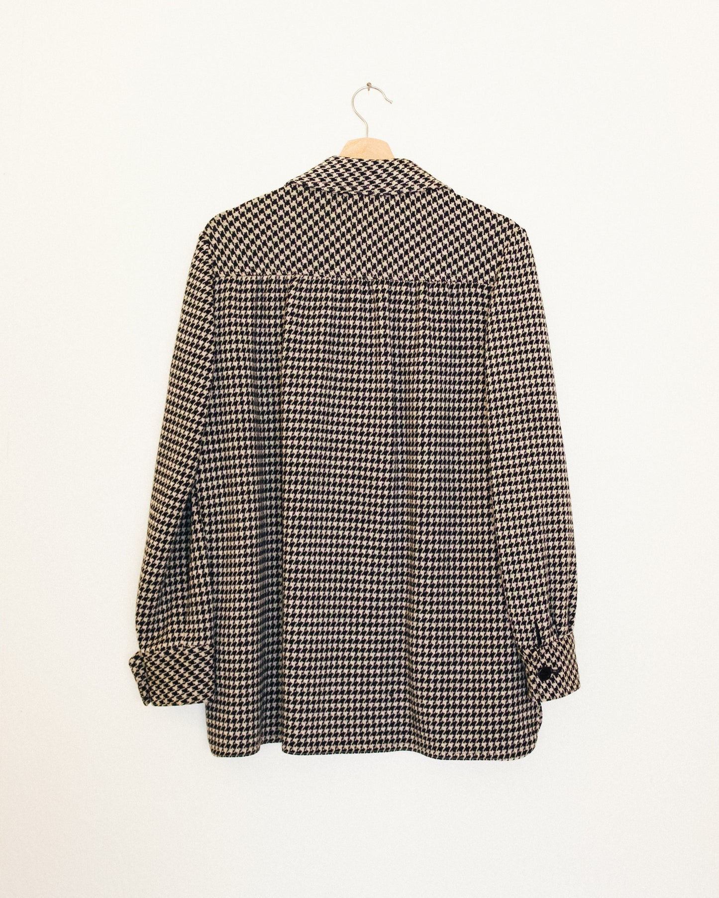 70's Houndstooth Shirt Jacket