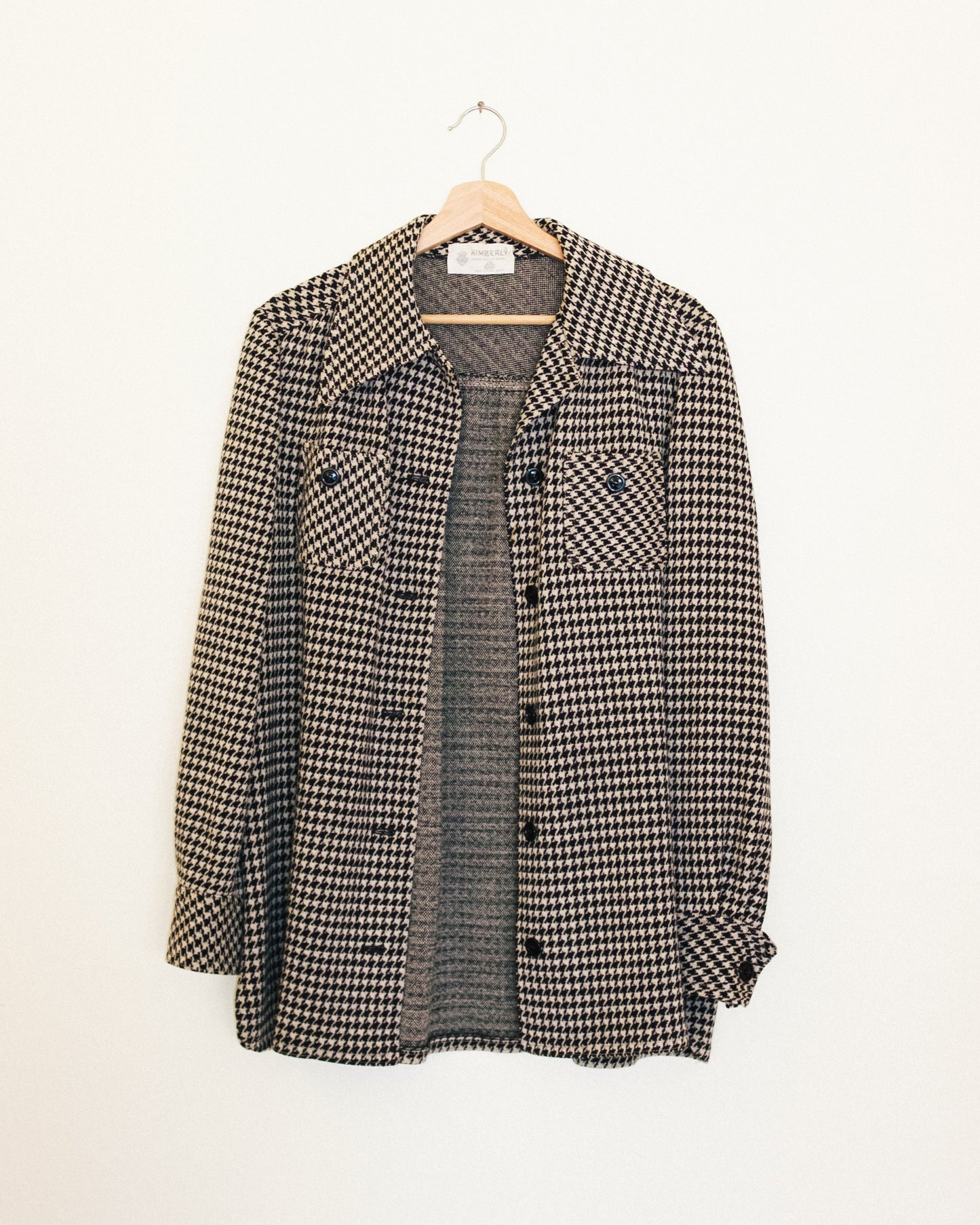 70's Houndstooth Shirt Jacket