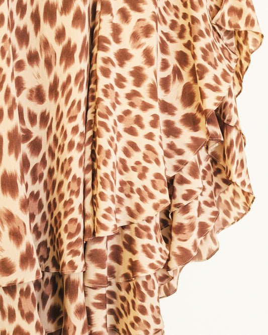 Silk Leopard Skirt