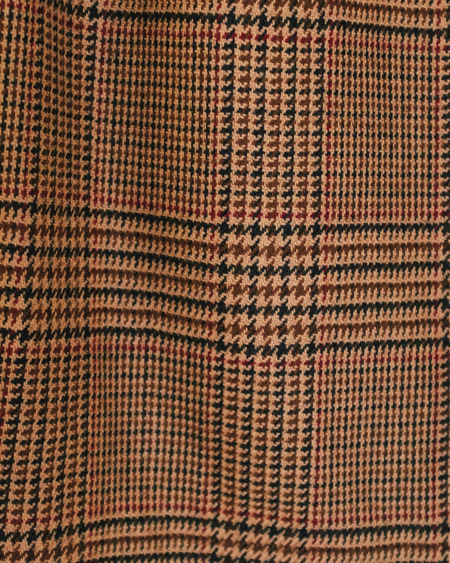 Checked Wool Midi Skirt