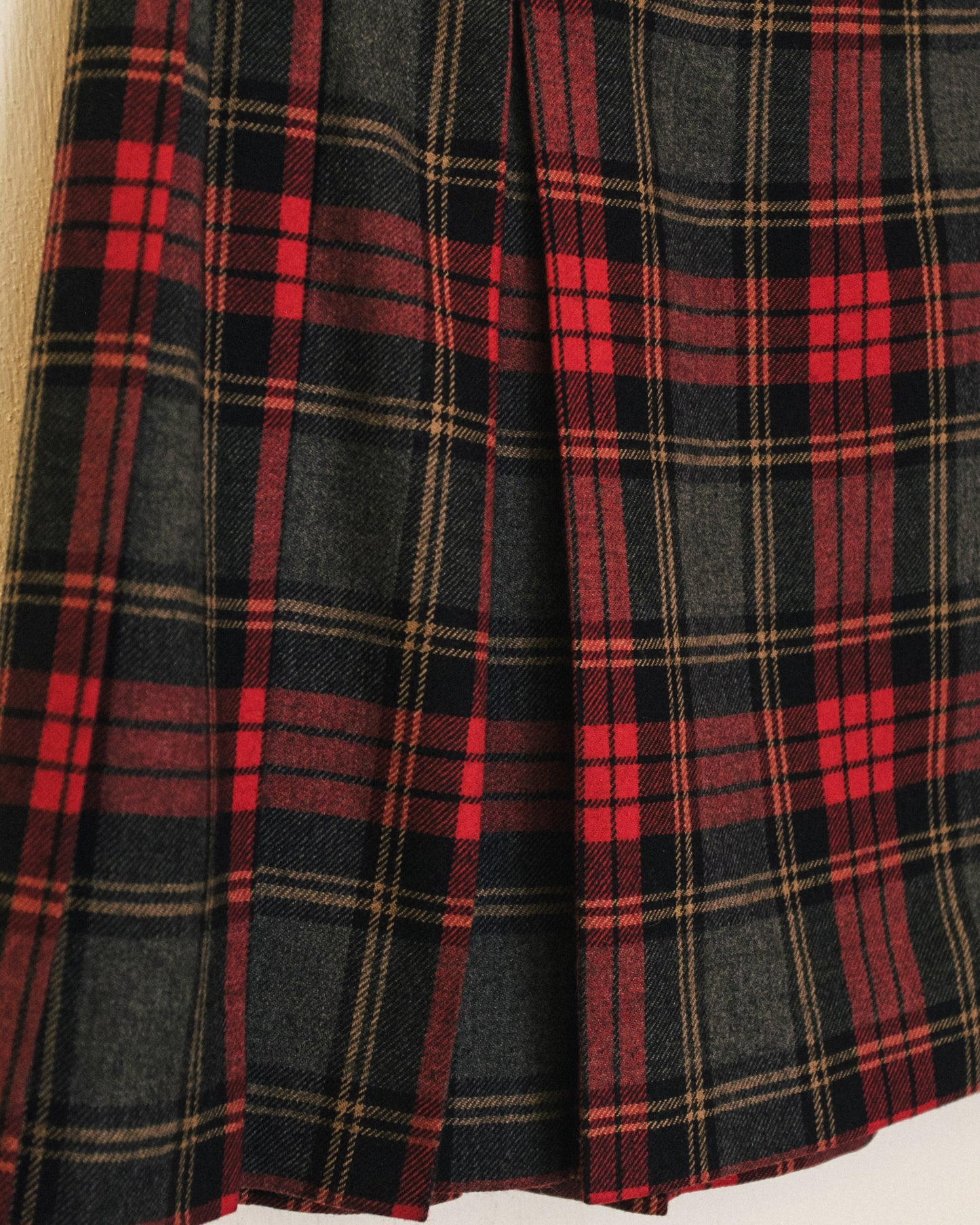 Grey Plaid Mini Skirt