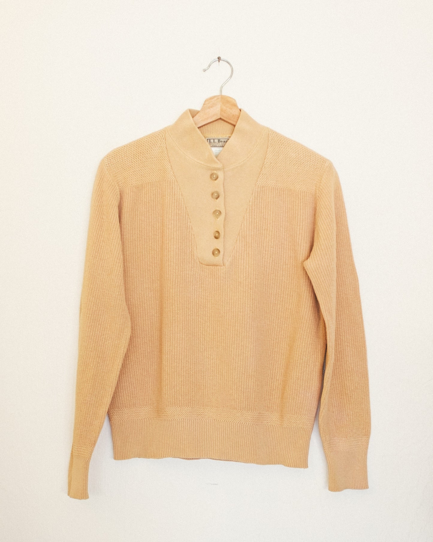 Faded Gold Henley Sweater