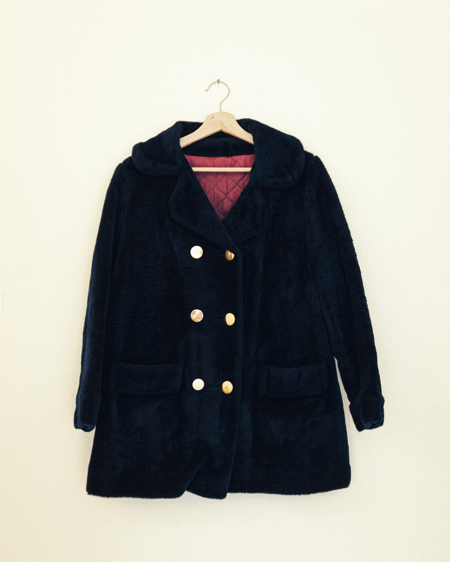 Navy Teddy Coat