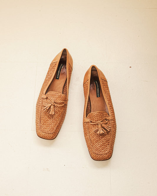 Woven Tassel Loafers 10