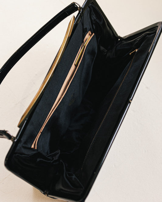 Noir Patent Handbag