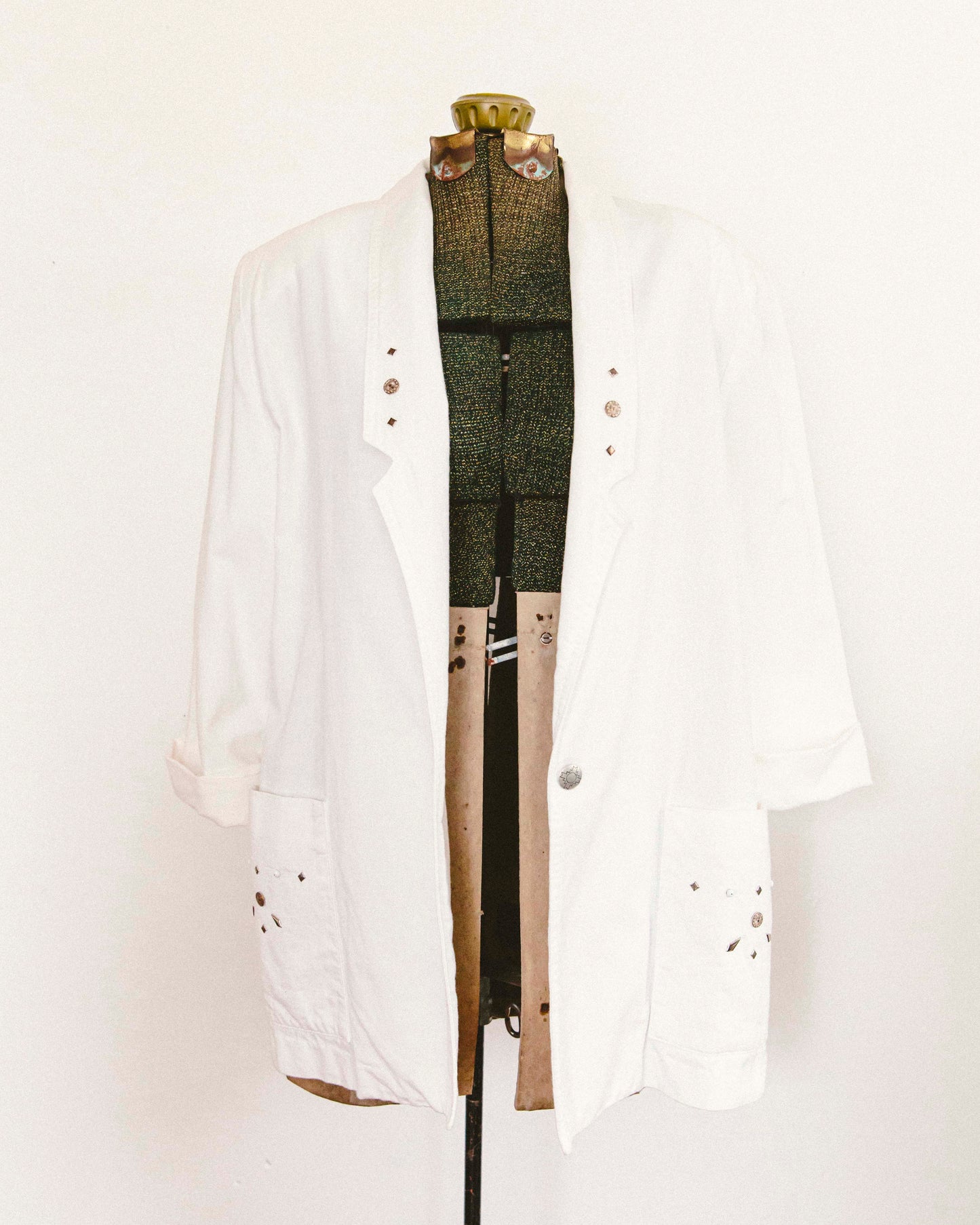 Blazer en jean blanc