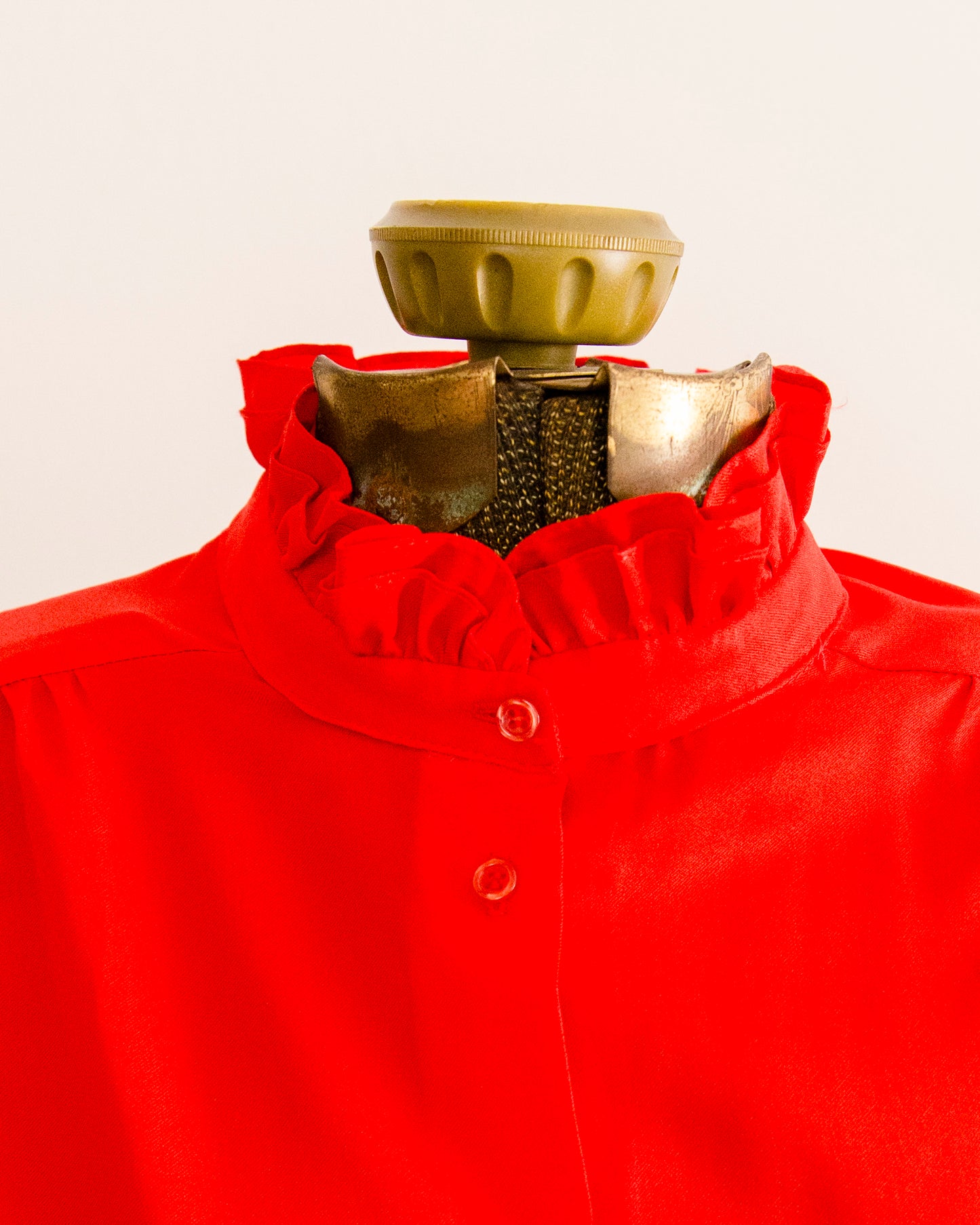 Red Ruffle Blouse