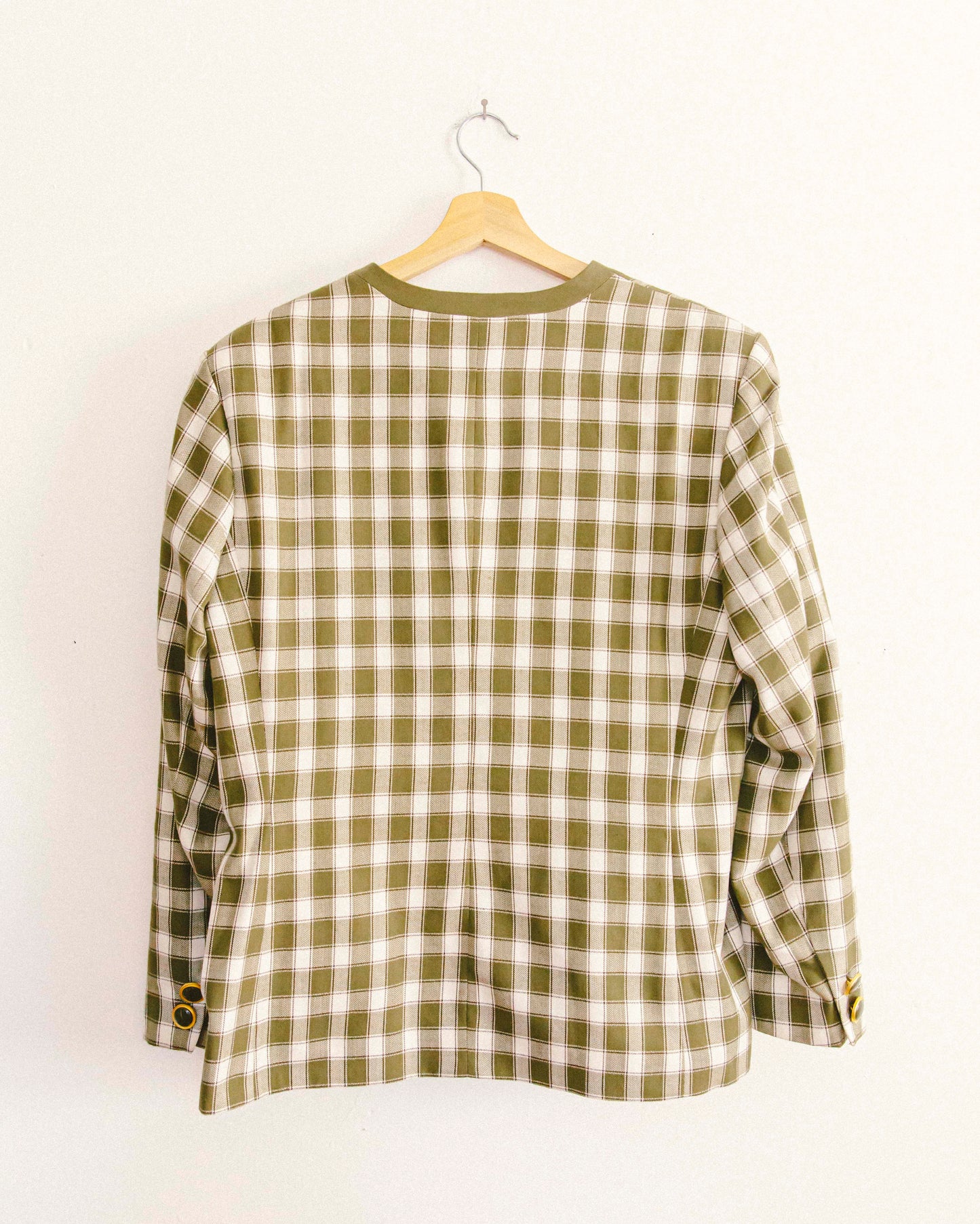 Olive Plaid Blazer