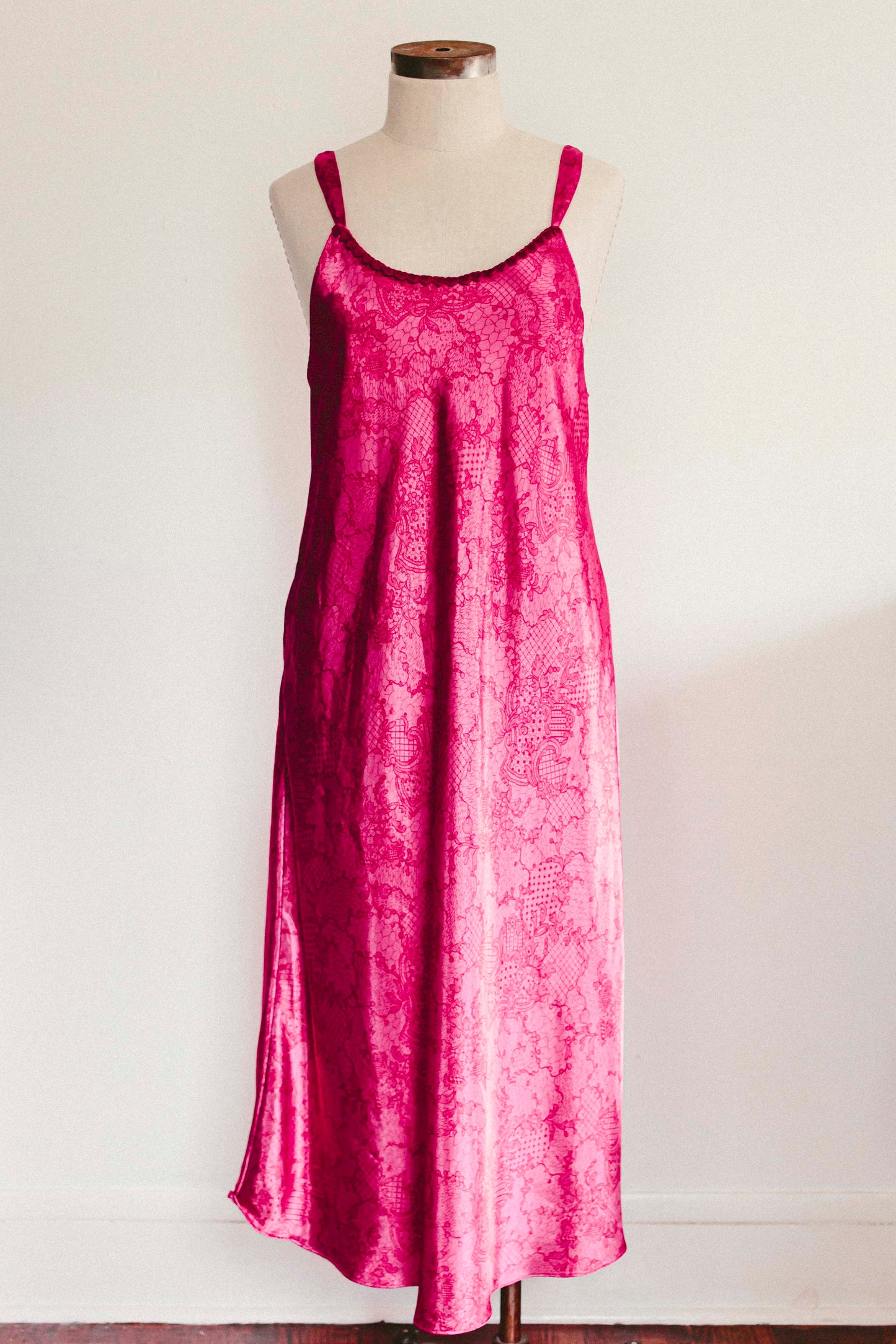 Pink Lace Slip Dress