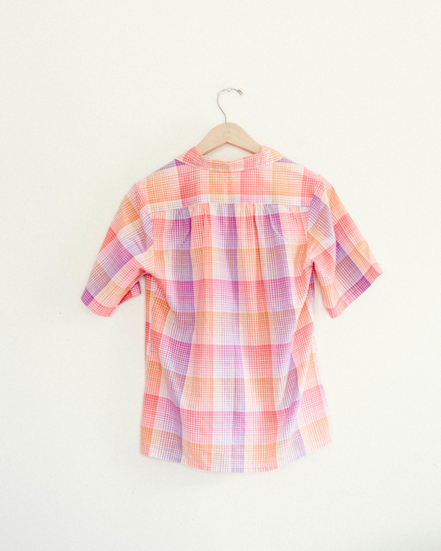 Candy Plaid Button Up