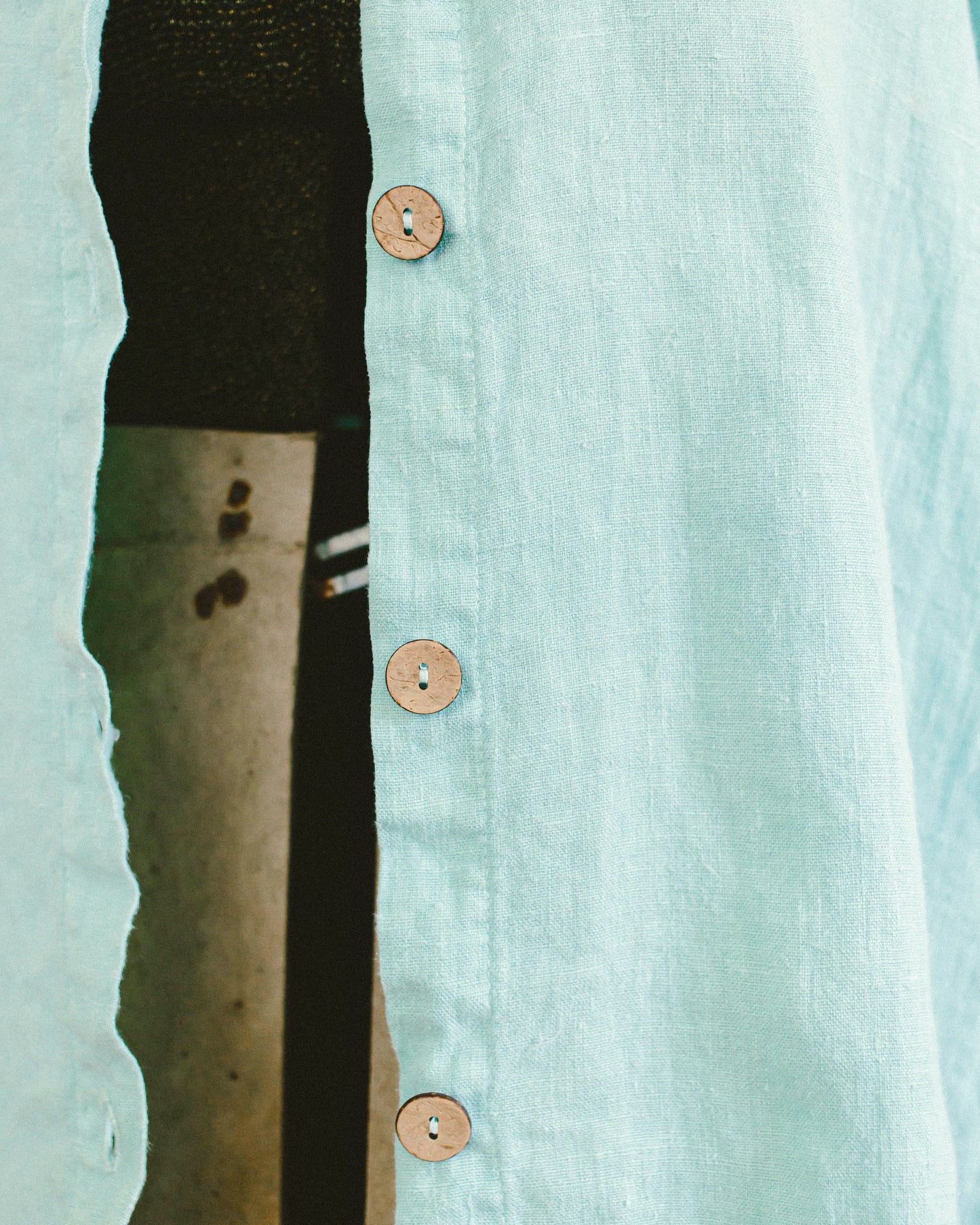 Aqua Linen Shirt