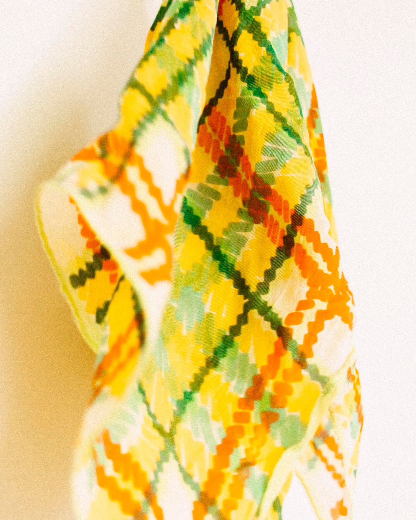 Plaid Silk Scarf