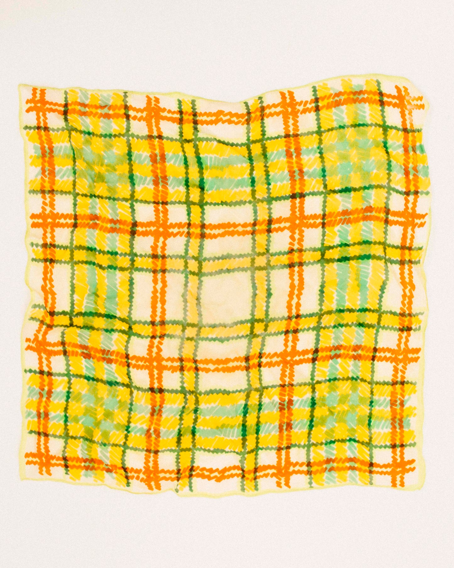 Plaid Silk Scarf
