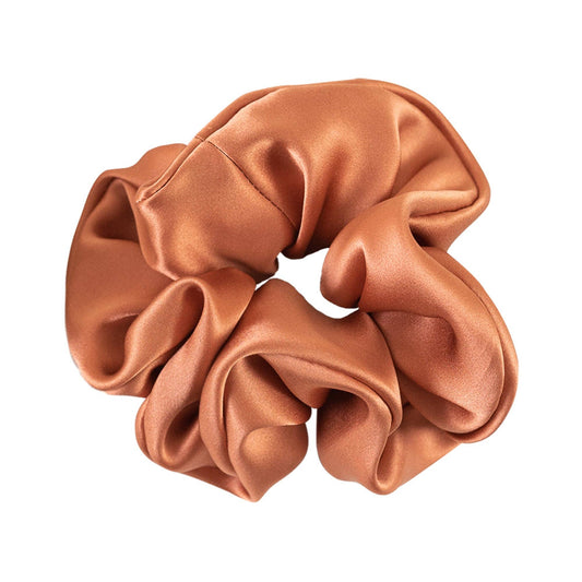 Silk Scrunchie in Caramel