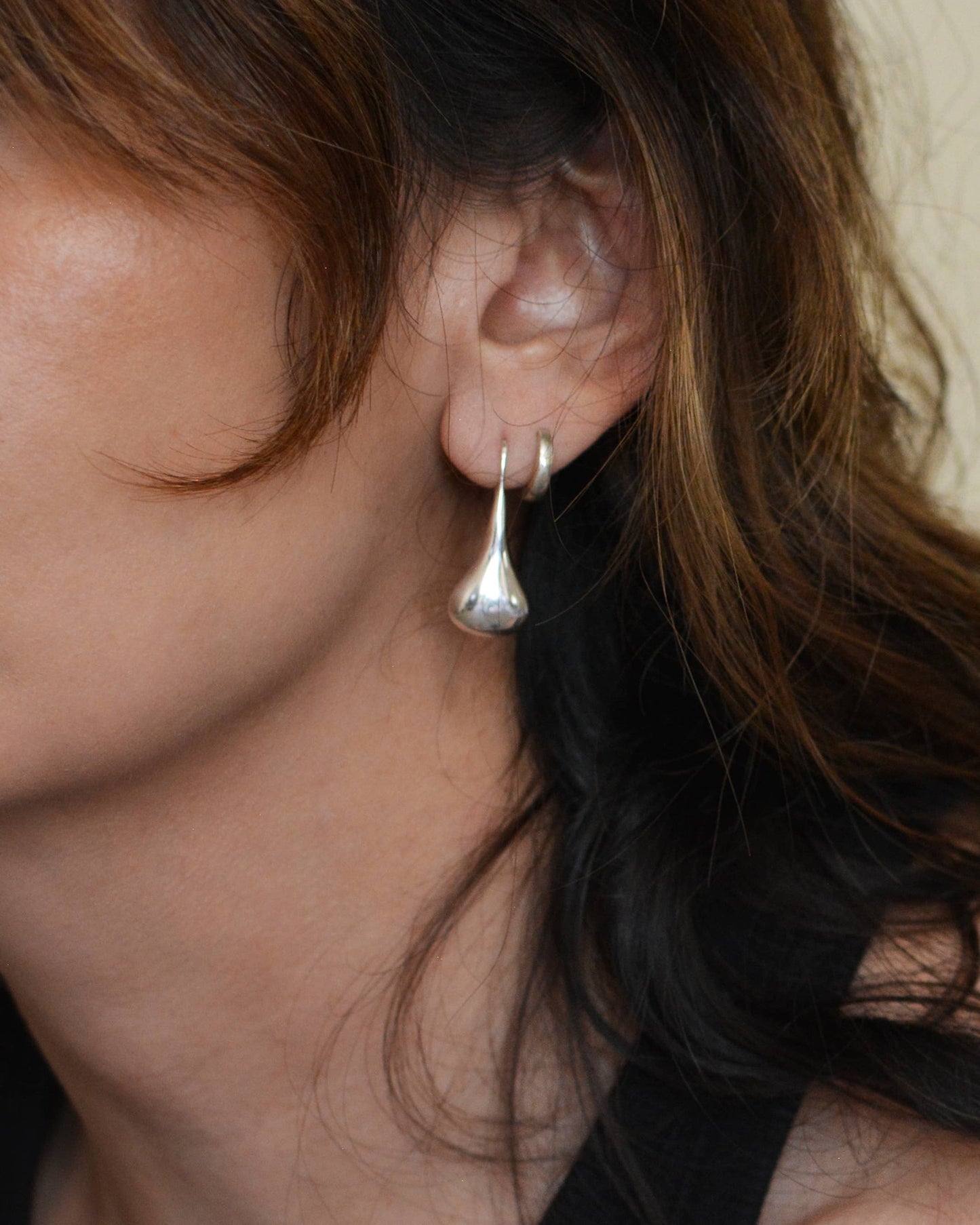 Silver Droplet Earrings