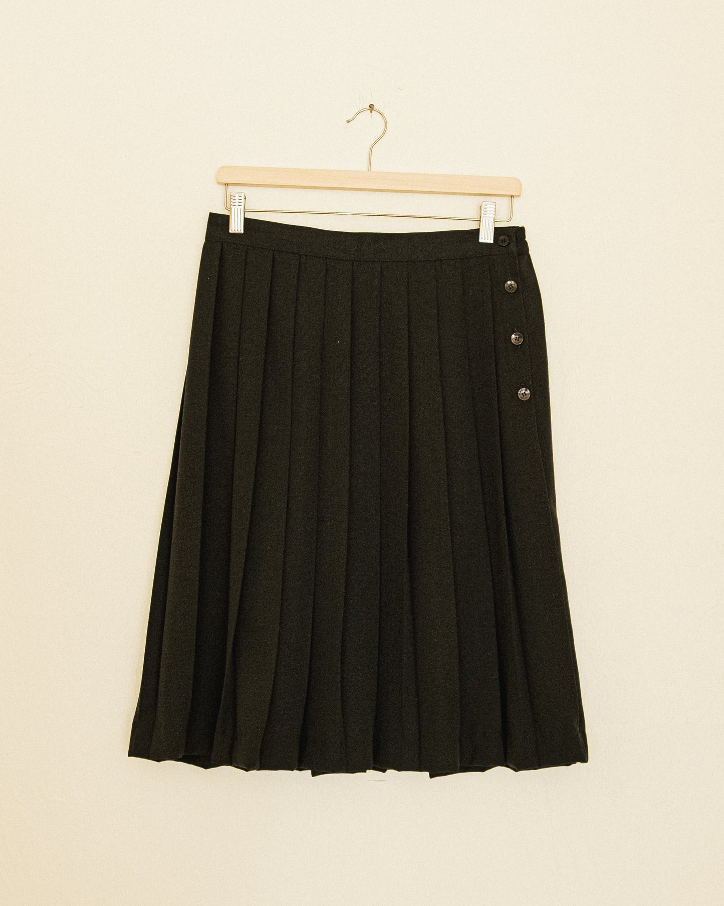 Black Pleat Skirt