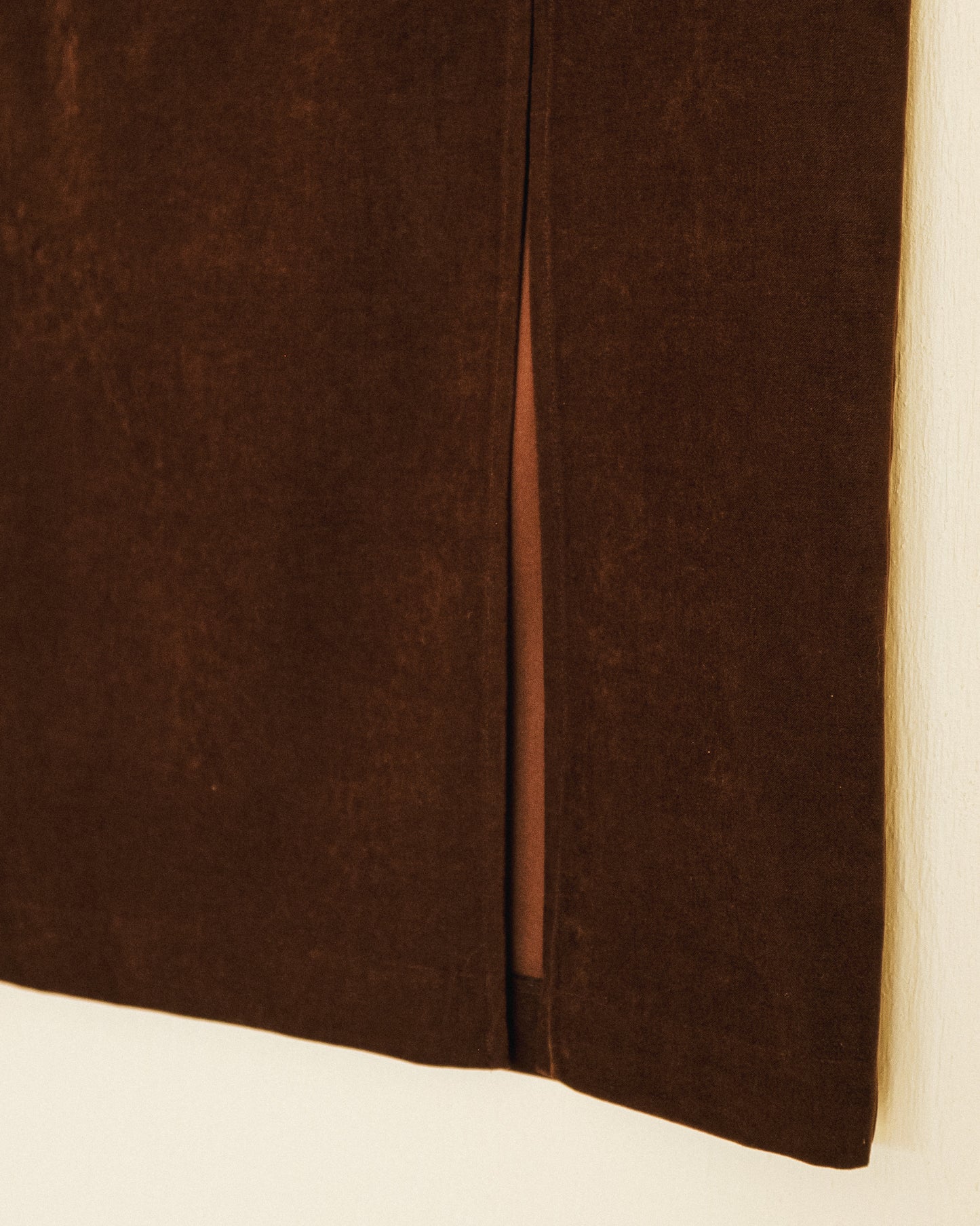 Cocoa Microsuede Midi Skirt