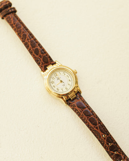 Timex Brown Croc Watch