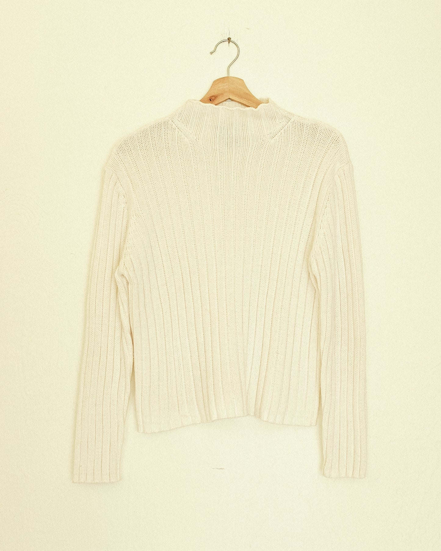 Ribbed Ivory Sweater