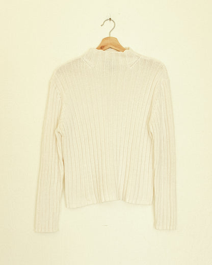 Ribbed Ivory Sweater