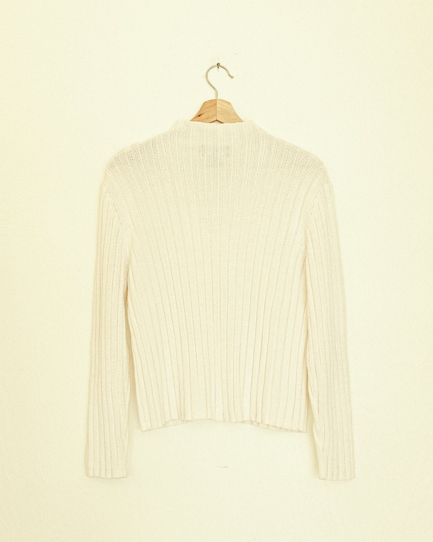 Ribbed Ivory Sweater