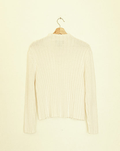 Ribbed Ivory Sweater