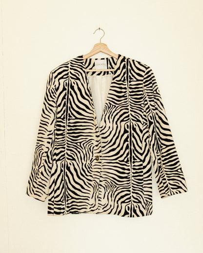 Zebra Velvet Jacket