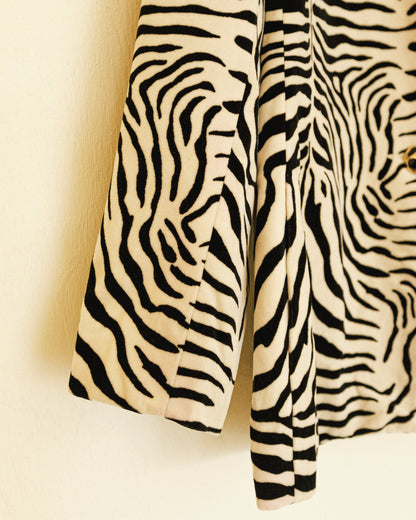 Zebra Velvet Jacket