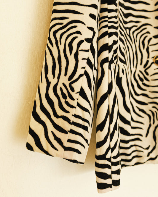 Zebra Velvet Jacket