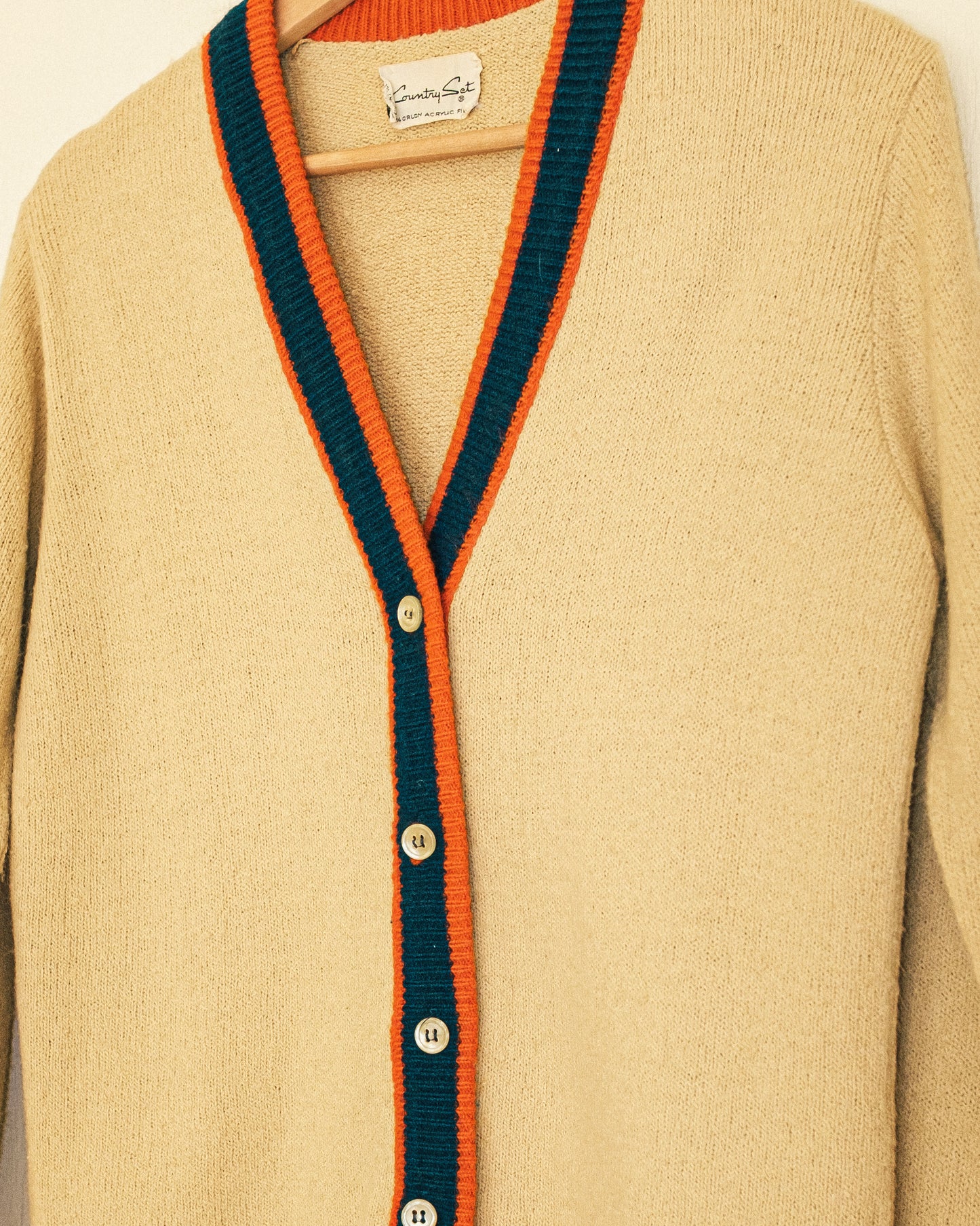 70's Striped Cardigan
