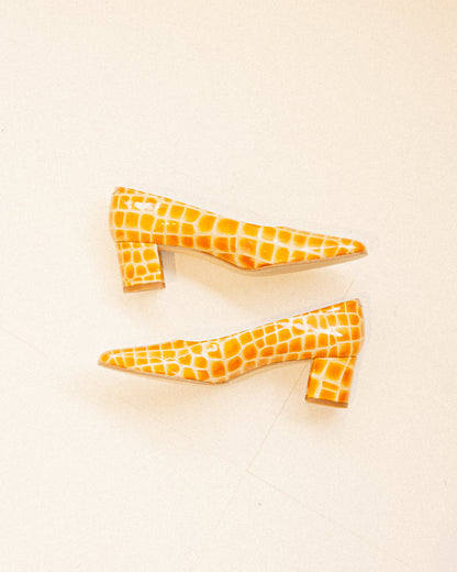 Gold Croc Pumps 7.5N