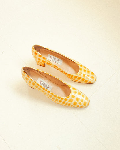 Yellow Croc Pumps 7.5N