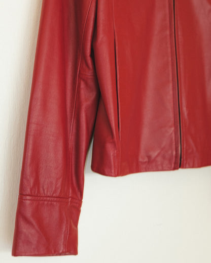 Y2k Cherry Leather Jacket