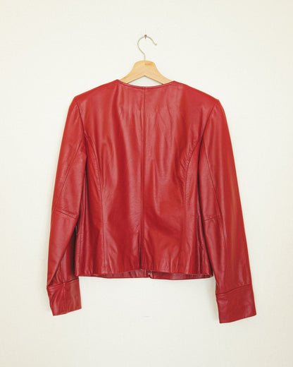 Y2k Cherry Leather Jacket
