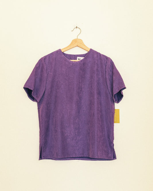Grape Faux Suede Shirt