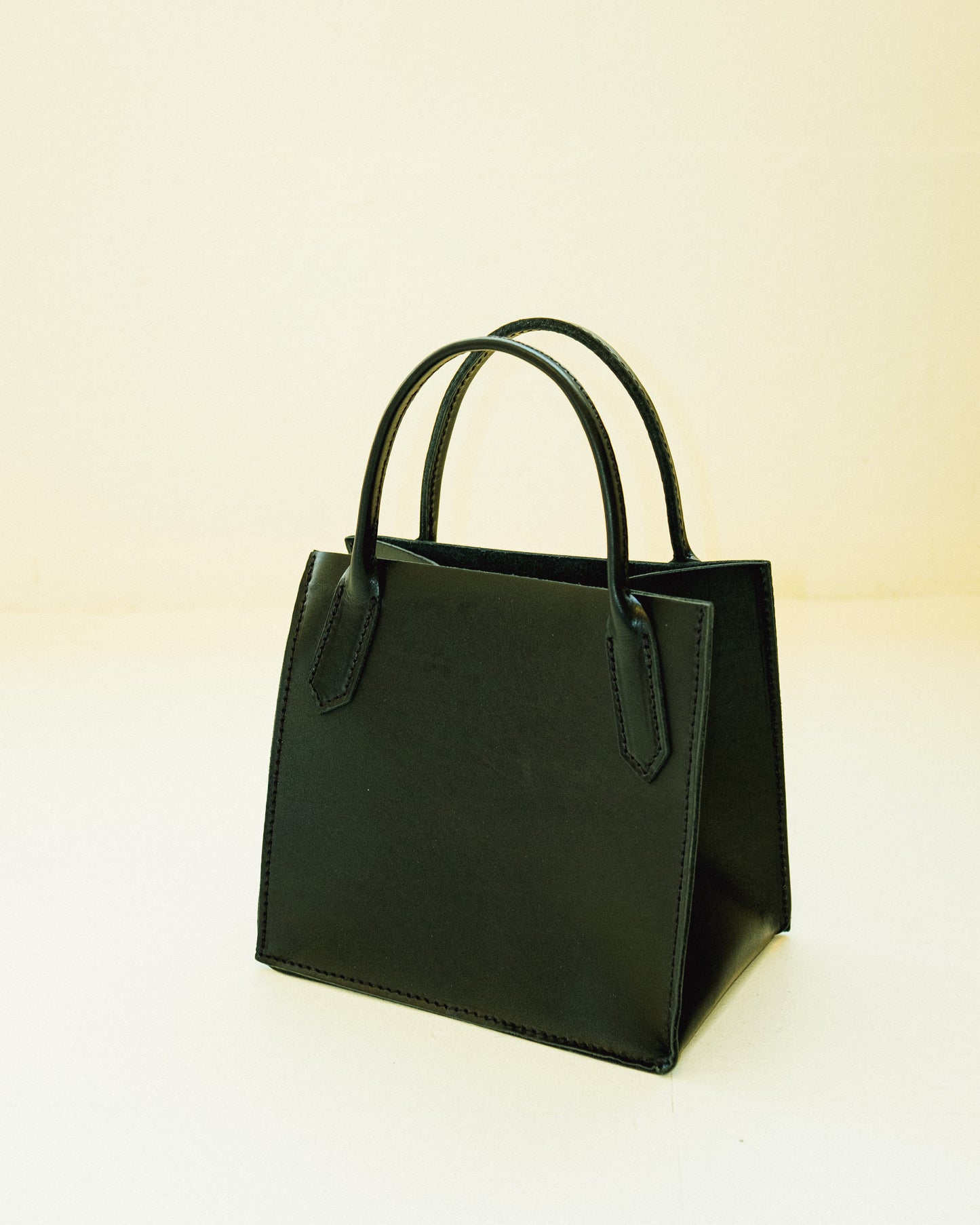 Petite Leather Dock Bag - Noir